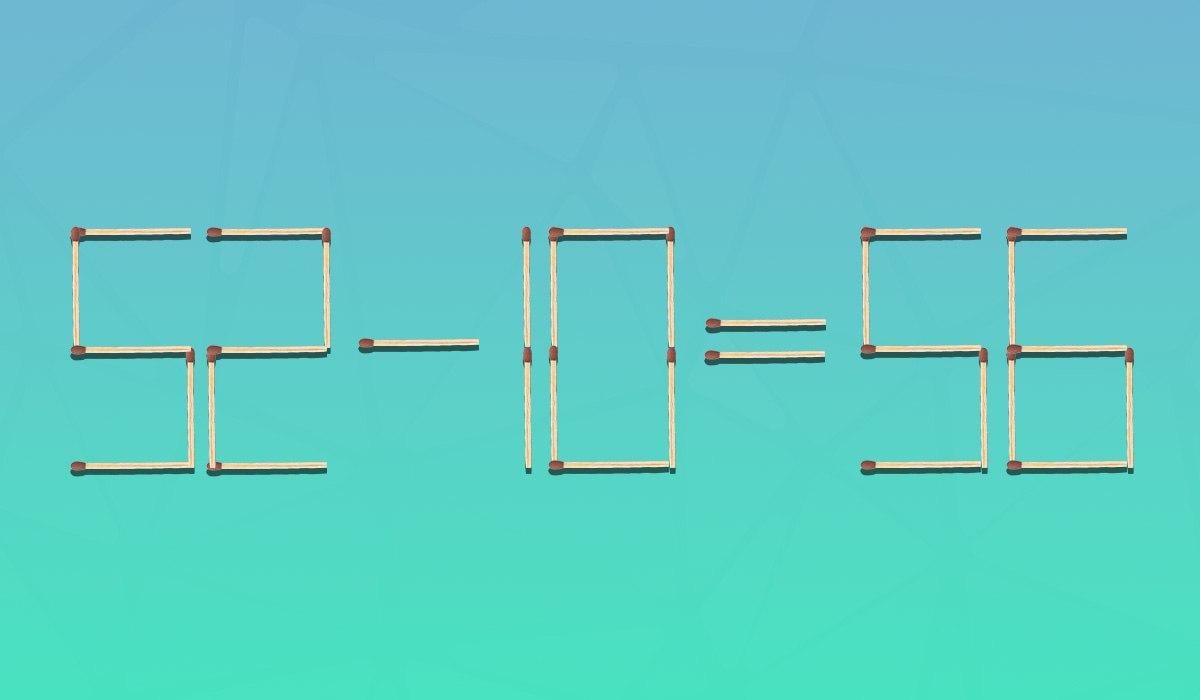 Un indovinello molto difficile: basta spostare solo 2 fiammiferi per rendere corretta l'uglianza